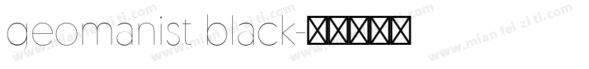geomanist black字体转换